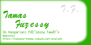 tamas fuzessy business card